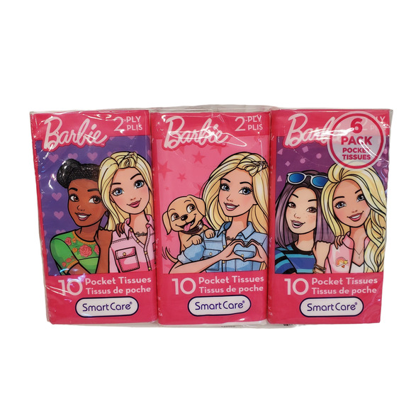 Barbie Tissues SmartCare Pocket Tissues 6 Pack Barbie 2 Ply Tissu… - Picture 7 of 7